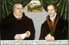 Potræt af Martin Luther ‎(1483-1546)‎ og Philip Melanchthon ‎(1497-1560)‎ - Kunstner Lucas Cranach der Jüngere